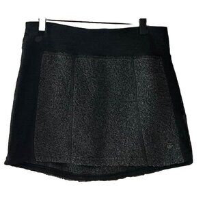 Kuhl Women's Small Unlined Wool Blend Skirt Charcoal Gray Black Waist 29"